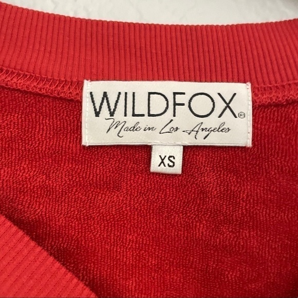 WILDFOX Wine Wonderland Red Holiday Sweater X-Small - Picture 4 of 6